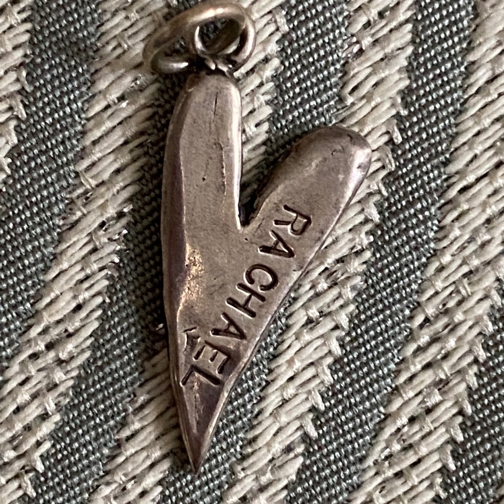 S/S heart “Rachel” charm